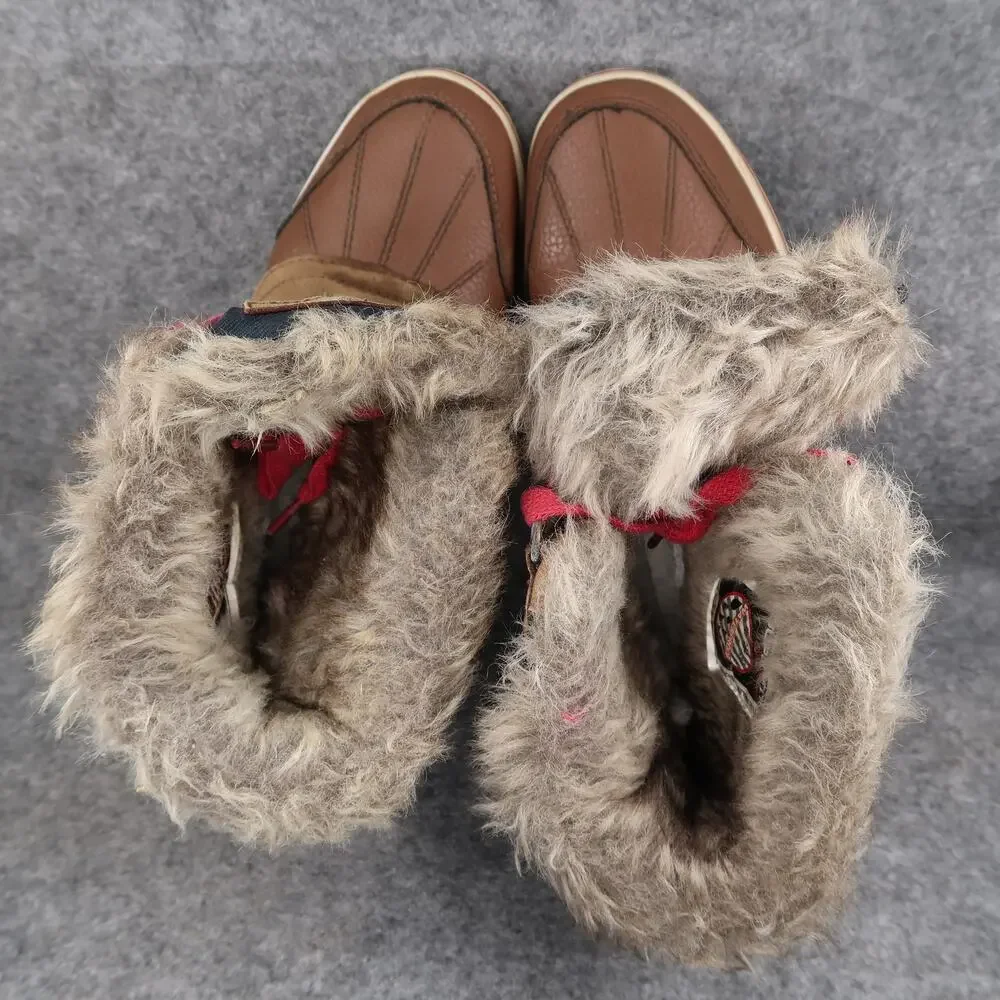 Superfit Boots Womens 9 Winter Lace Up Water Resistant Faux Fur Outdoor Anyx